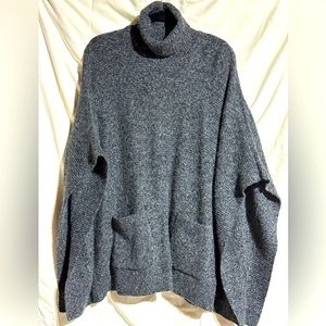 MICHAEL Michael Kors Alpaca Blend Turtleneck Poncho Sweater - NWOT - Size M